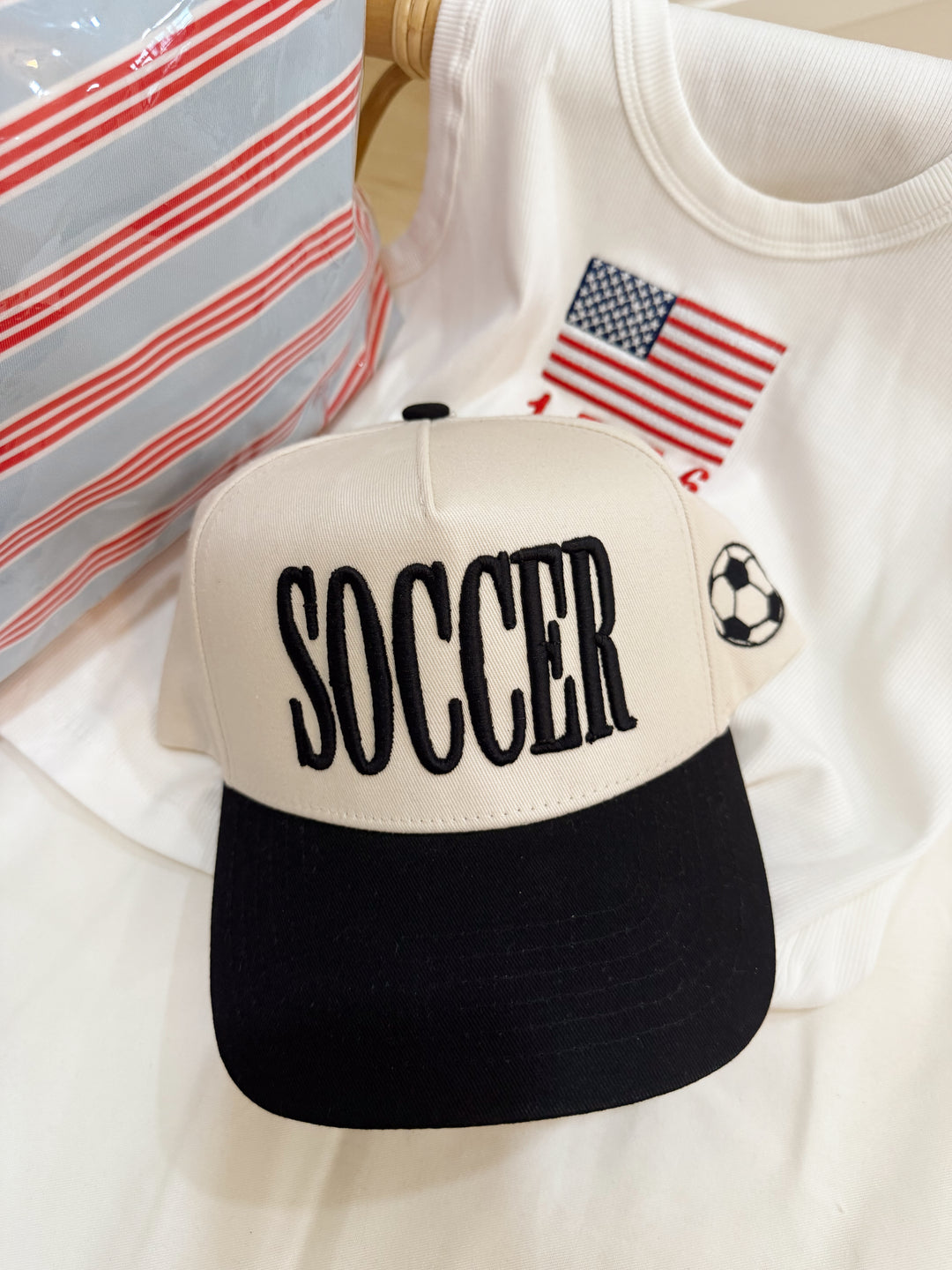 Soccer - Black Trucker Hat - PREORDER
