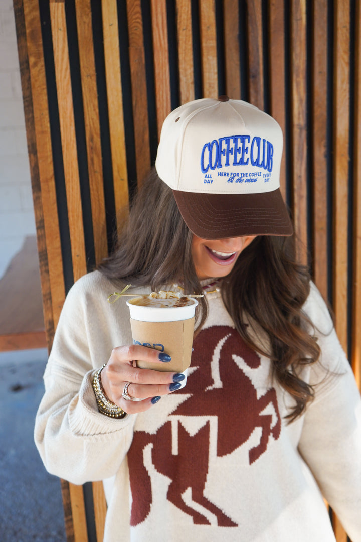 Coffee Club - Brown Vintage Trucker Hat