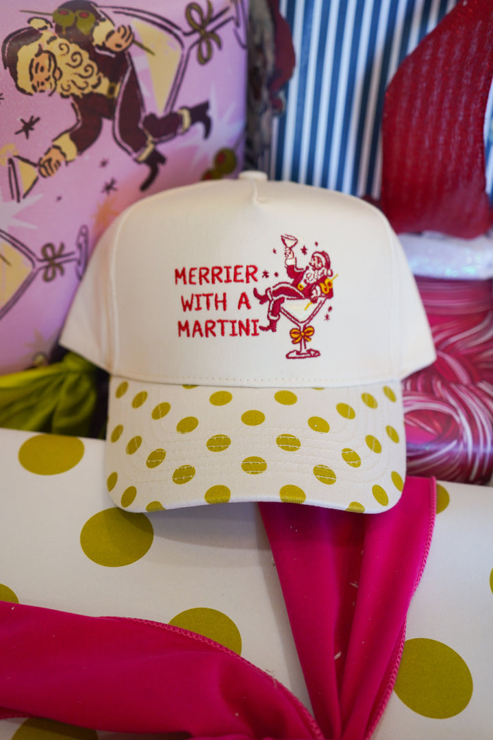 Merrier with Martini - Chartreuse Polka Dot Trucker Hat