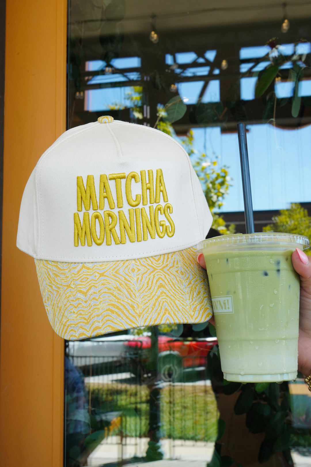Matcha Mornings - Chartreuse Zebra Trucker Hat