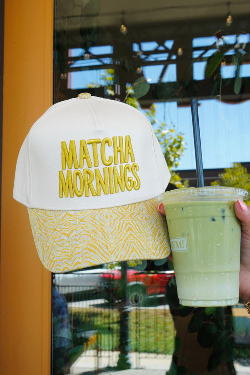 Matcha Mornings - Chartreuse Zebra Trucker Hat