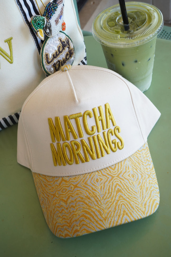 Matcha Mornings - Chartreuse Zebra Trucker Hat