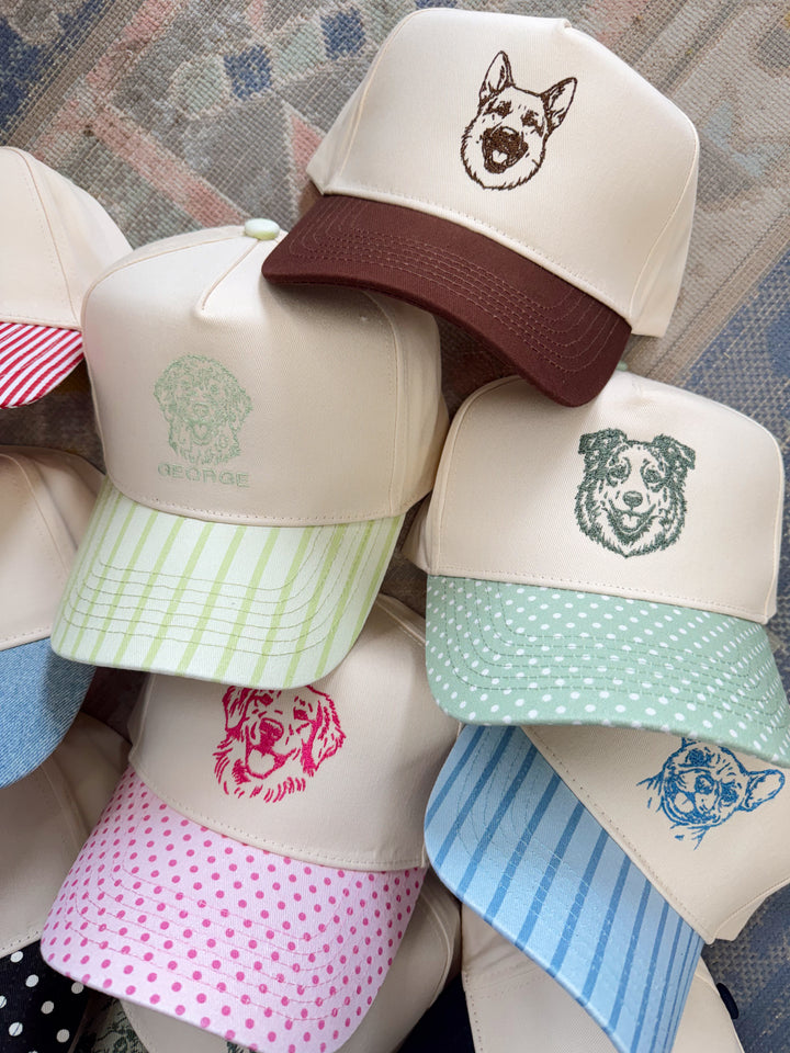 Custom Embroidered Dog Trucker Hat