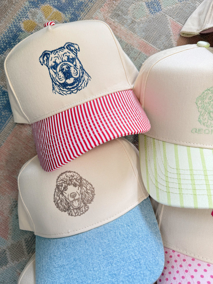 Custom Embroidered Dog Trucker Hat