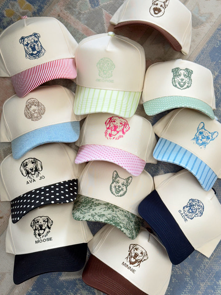 Custom Embroidered Dog Trucker Hat