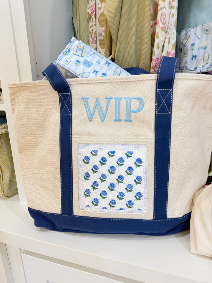 Needlepoint Canvas Tote — Self-Finishing