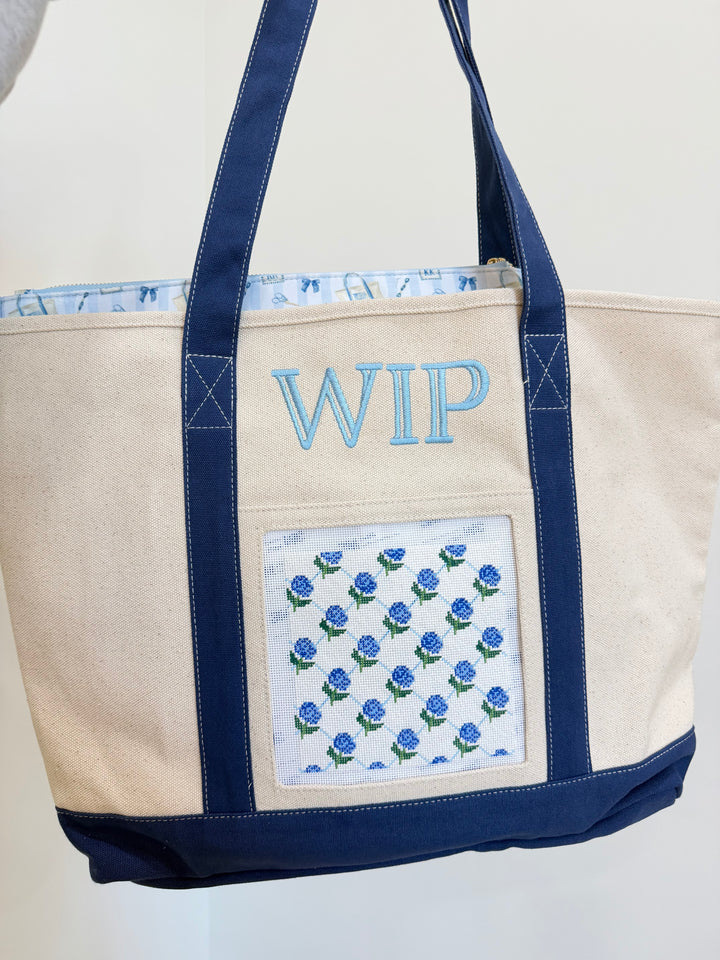 Needlepoint Canvas Tote — Self-Finishing