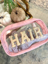 Hair - Clear Medium Pink Bag w/ Nude Patches