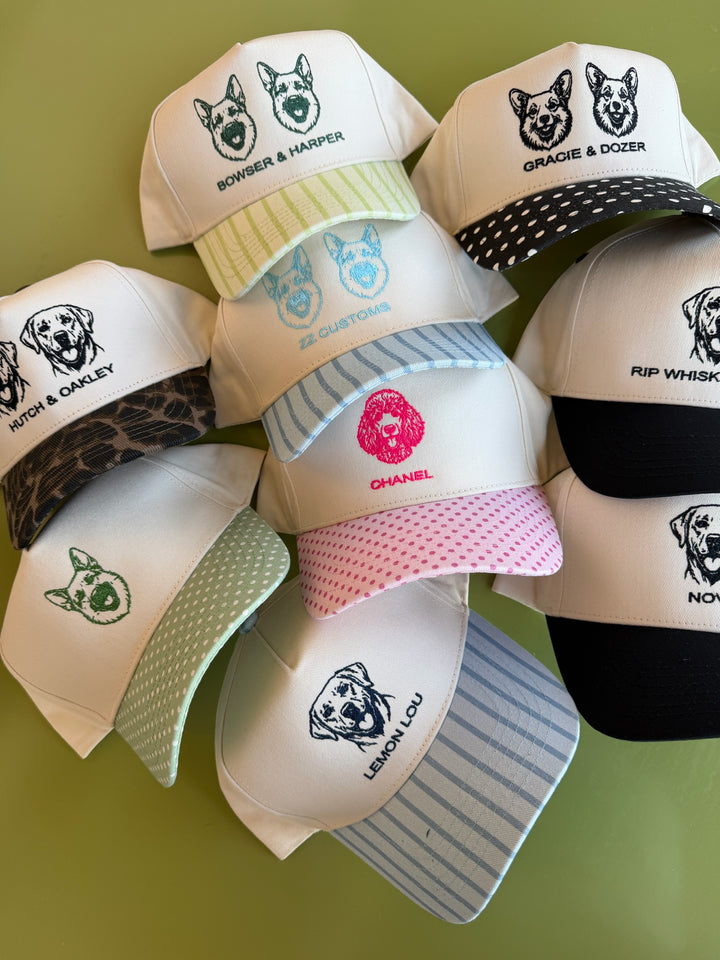 Custom Embroidered Dog Trucker Hat