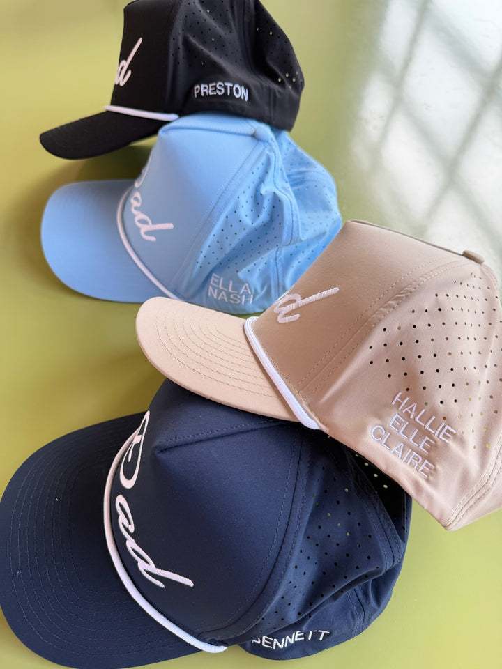 Personalized Dad + Papa Performance Trucker Hat