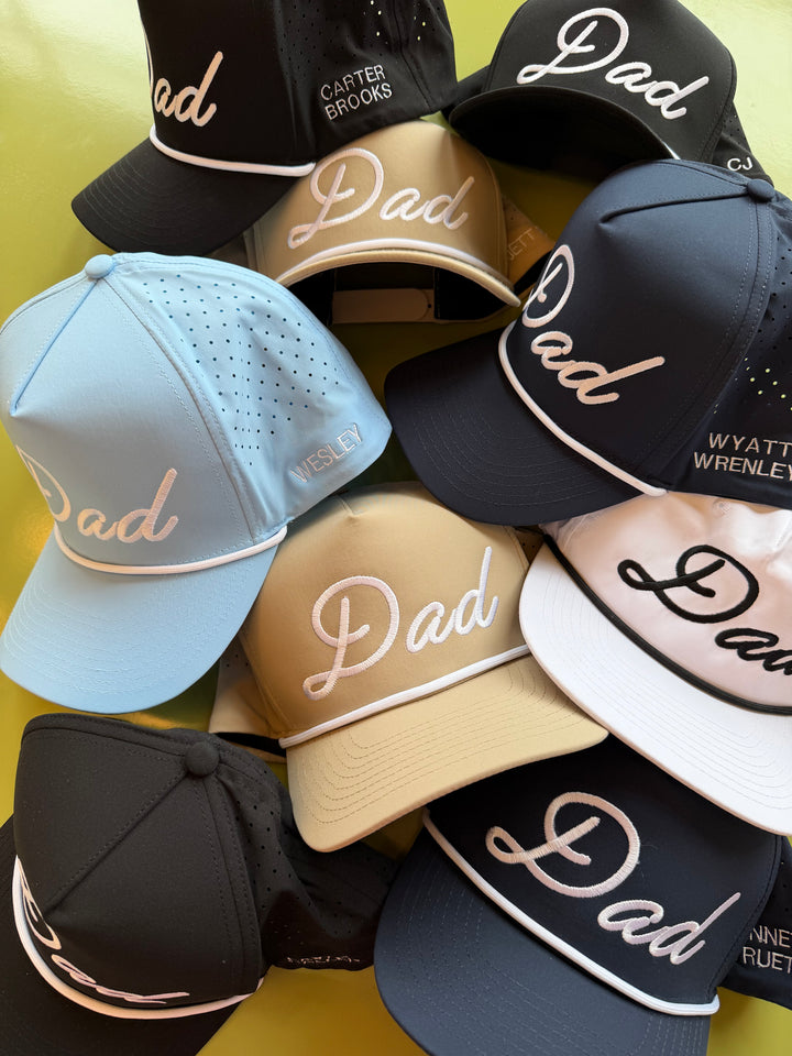 Personalized Dad + Papa Performance Trucker Hat