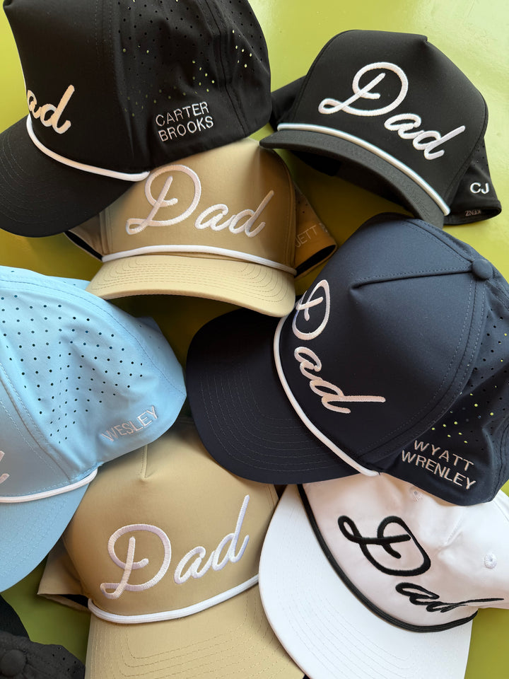 Personalized Dad + Papa Performance Trucker Hat