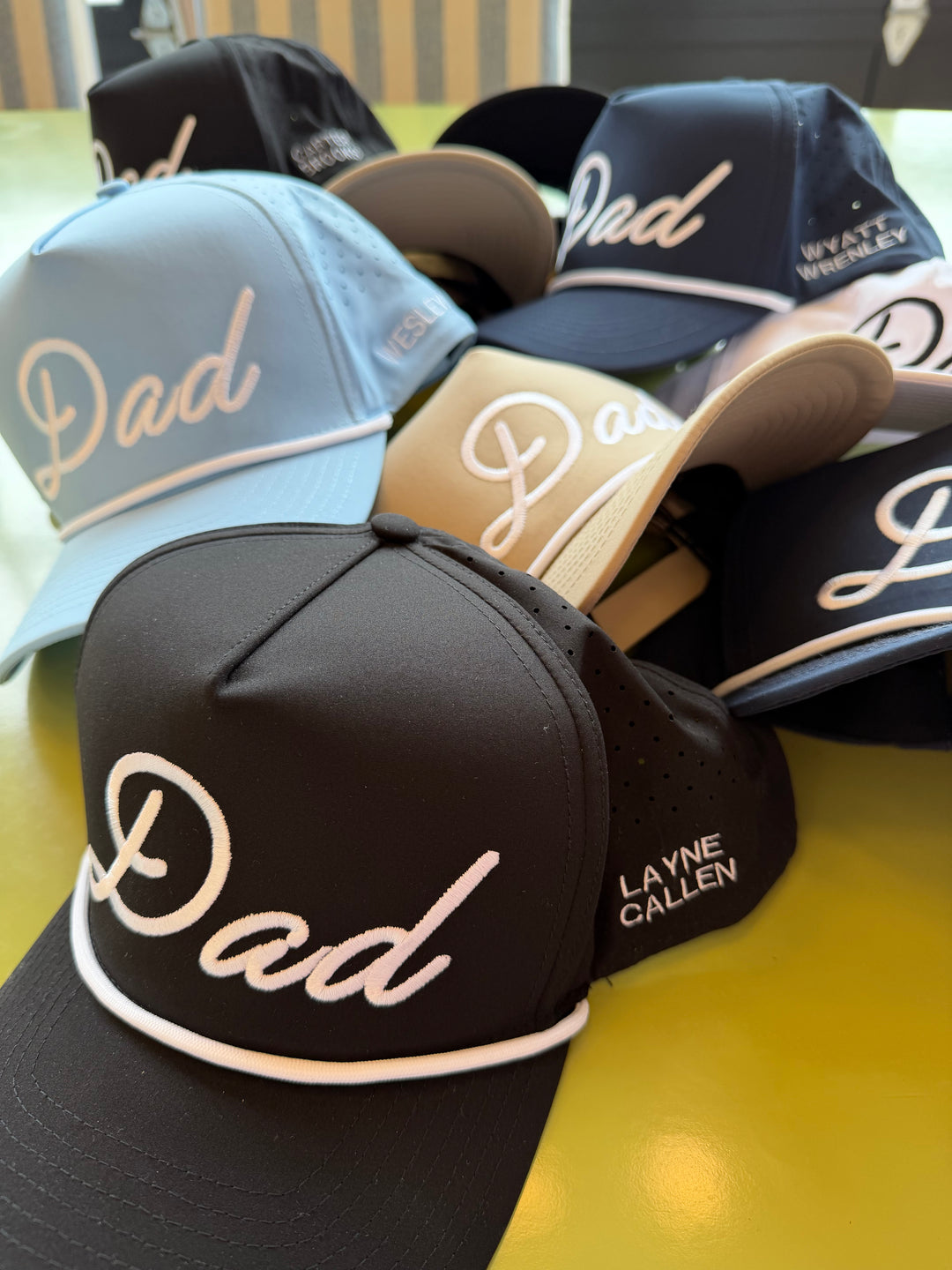 Personalized Dad + Papa Performance Trucker Hat