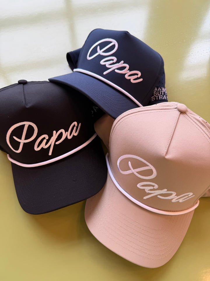Personalized Dad + Papa Performance Trucker Hat
