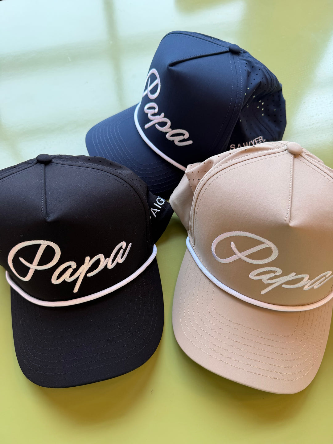 Personalized Dad + Papa Performance Trucker Hat