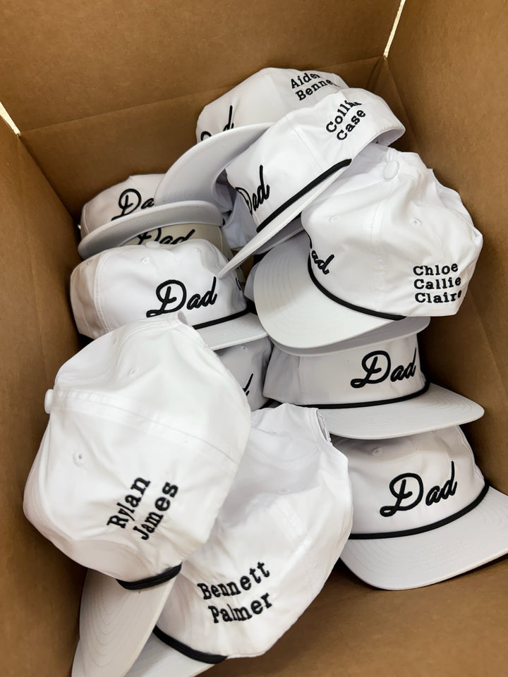 Personalized Dad + Papa Performance Trucker Hat