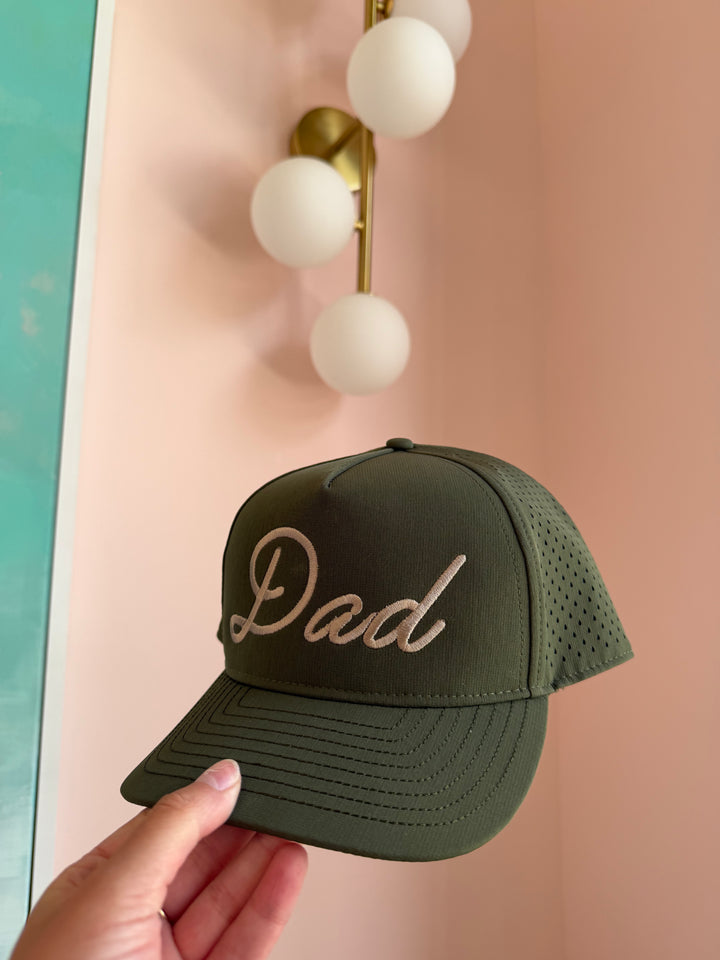 Personalized Dad + Papa Performance Trucker Hat