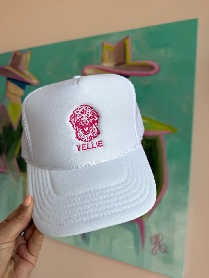 Custom Embroidered Dog Trucker Hat