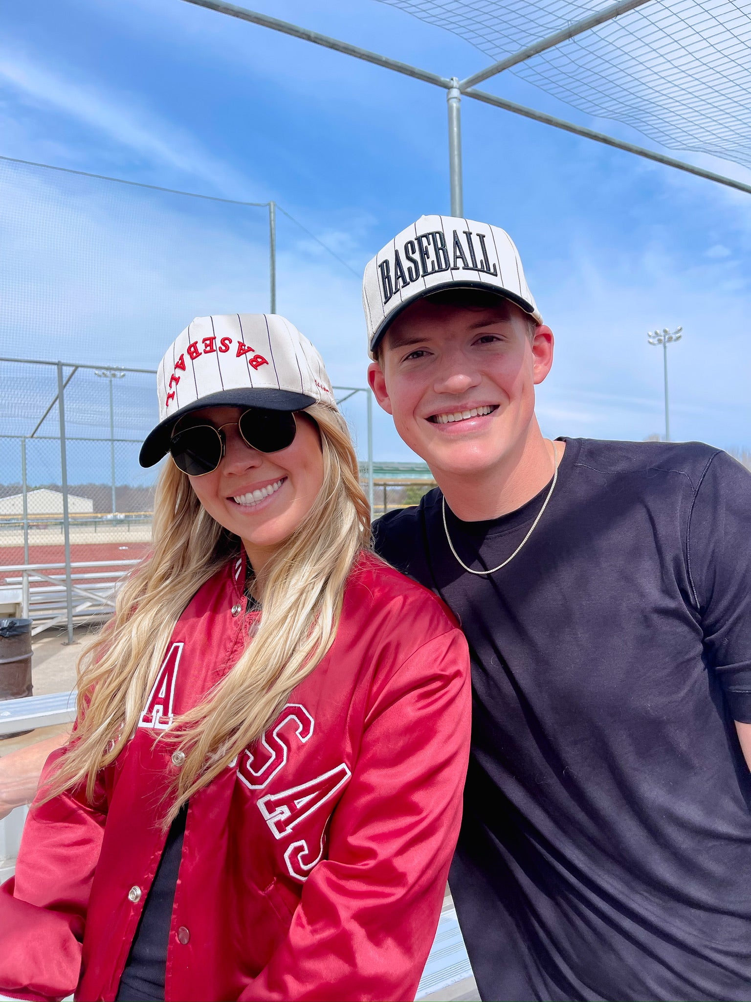BASEBALL - Red on Black Stripe Vintage Hat - PREORDER – KenzKustomz