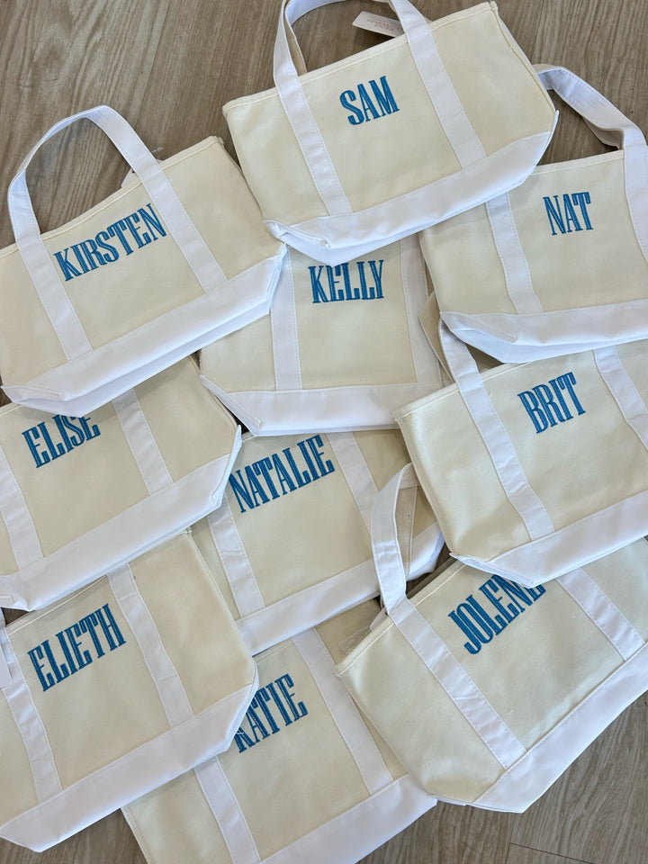 Mini Canvas Tote - Embroidered