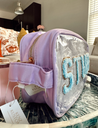 Stuff - Clear Large Lilac Bag w/ Blue Patches