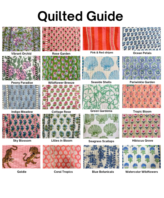 Quilted Block-Print Tote Bag