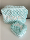 Baby Blue Velvet Bundle (Travel + Bow)