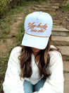 How Lucky Are We - White Vintage Hat