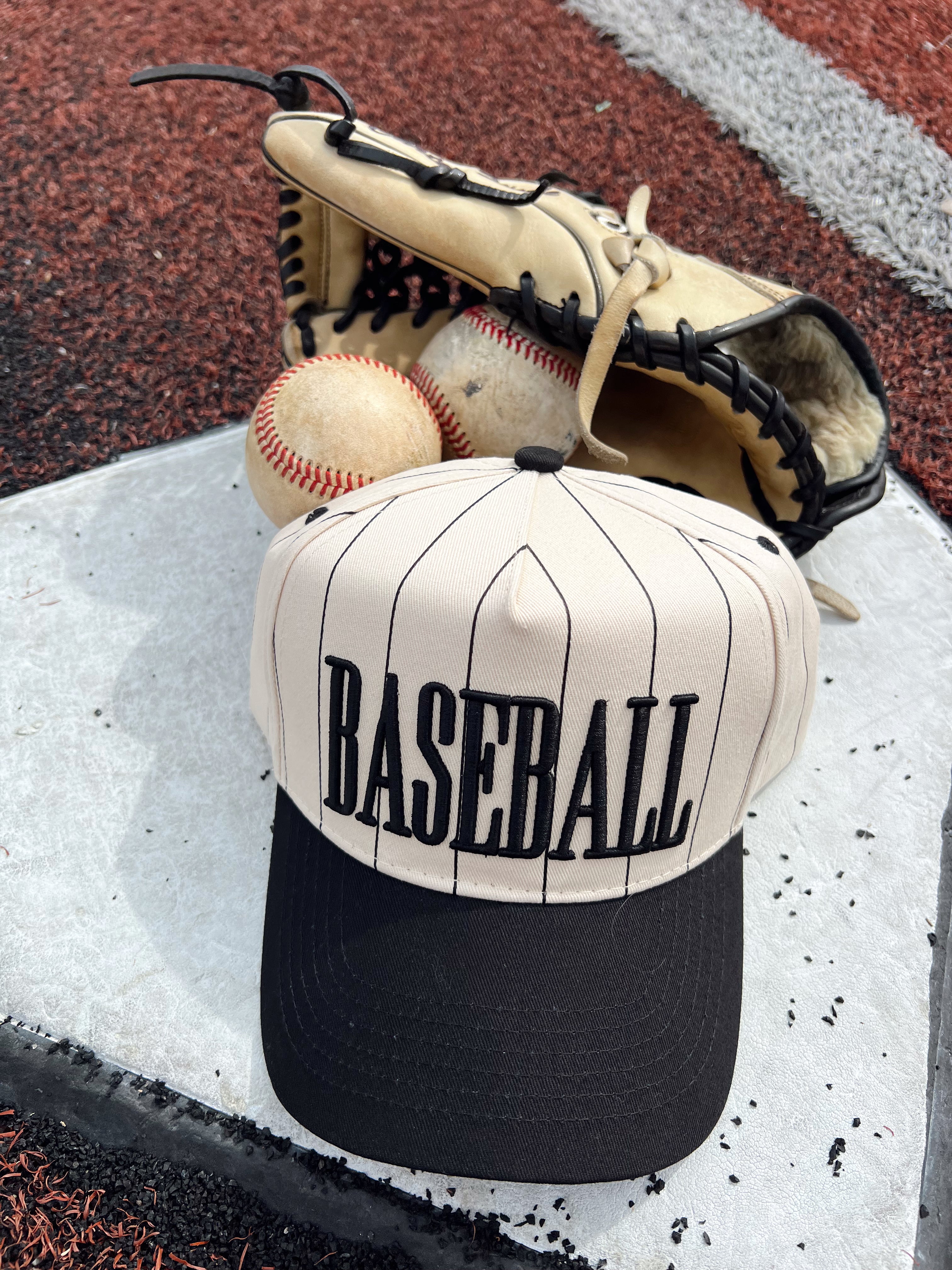 Baseball Black Stripe Vintage Trucker Hat – KenzKustomz