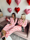 Hearts + Bows Pink Pajama Set