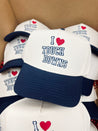 I Heart Touchdowns - Navy Vintage Trucker Hat