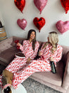 Hearts + Bows Pink Pajama Set