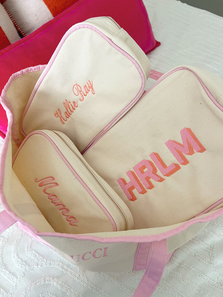 Canvas Makeup Bag Collection - PLAIN NO EMBROIDERY
