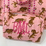 Quilted Block-Print Makeup Bag