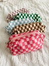 Checkered Mini Makeup Bag