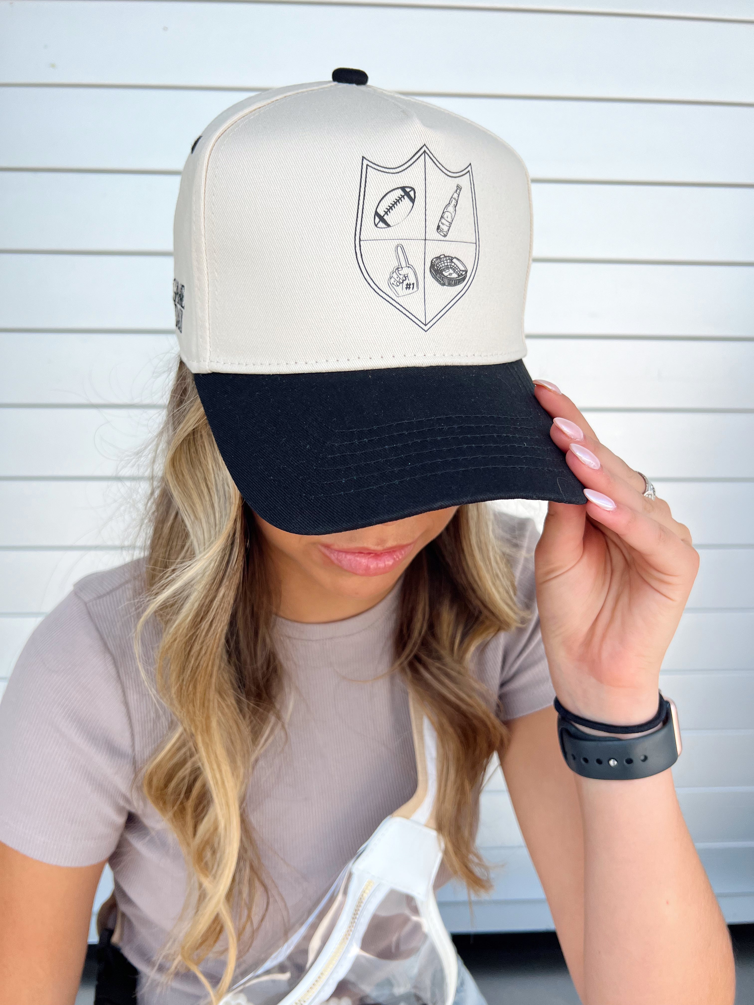 Gameday Crest #1 Fan - Black Vintage Trucker Hat – KenzKustomz