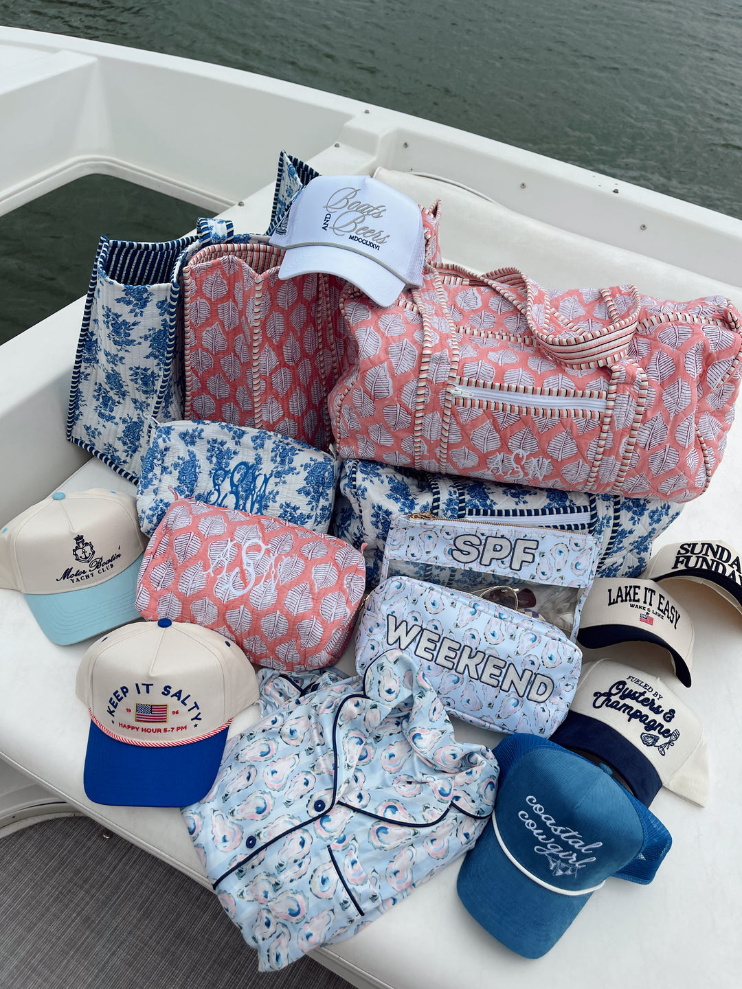 Boats &amp; Beers - White Vintage Trucker Hat