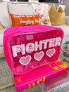 Fighter Clear XL - Hot Pink w/ Rolled Patches
