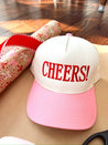 Cheers! - Pink + Red Vintage Trucker Hat