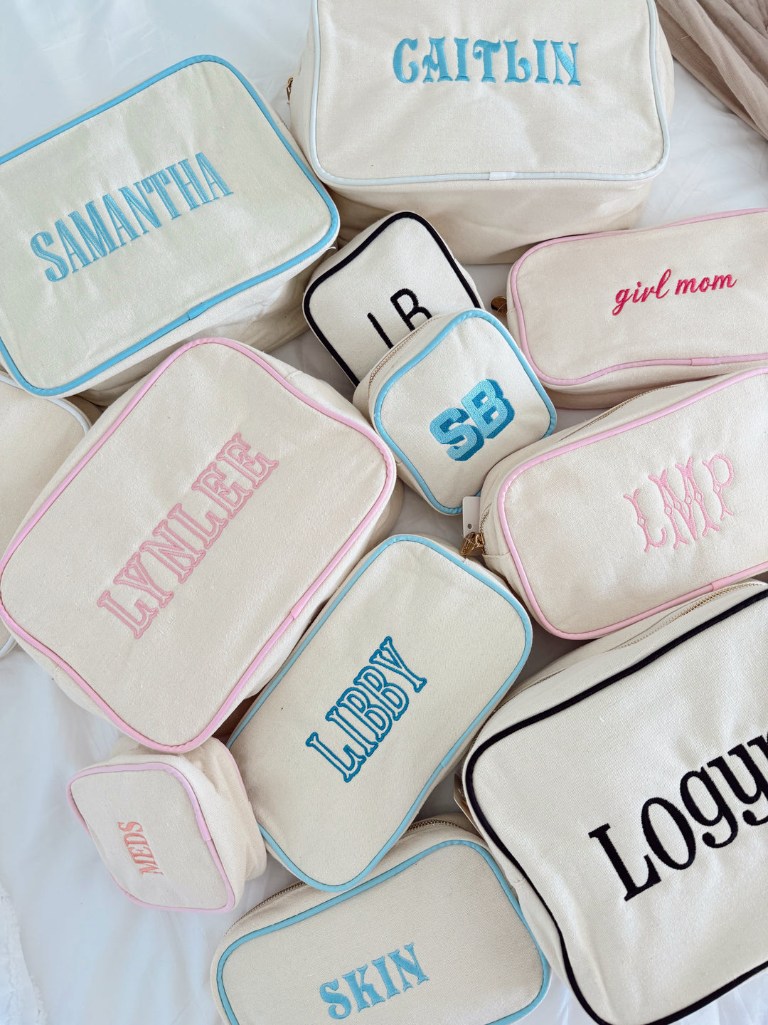 Canvas Makeup Bag Collection - PLAIN NO EMBROIDERY
