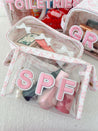 SPF Clear Snap Pouch - Pink Toile