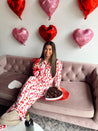 Hearts + Bows Pink Pajama Set