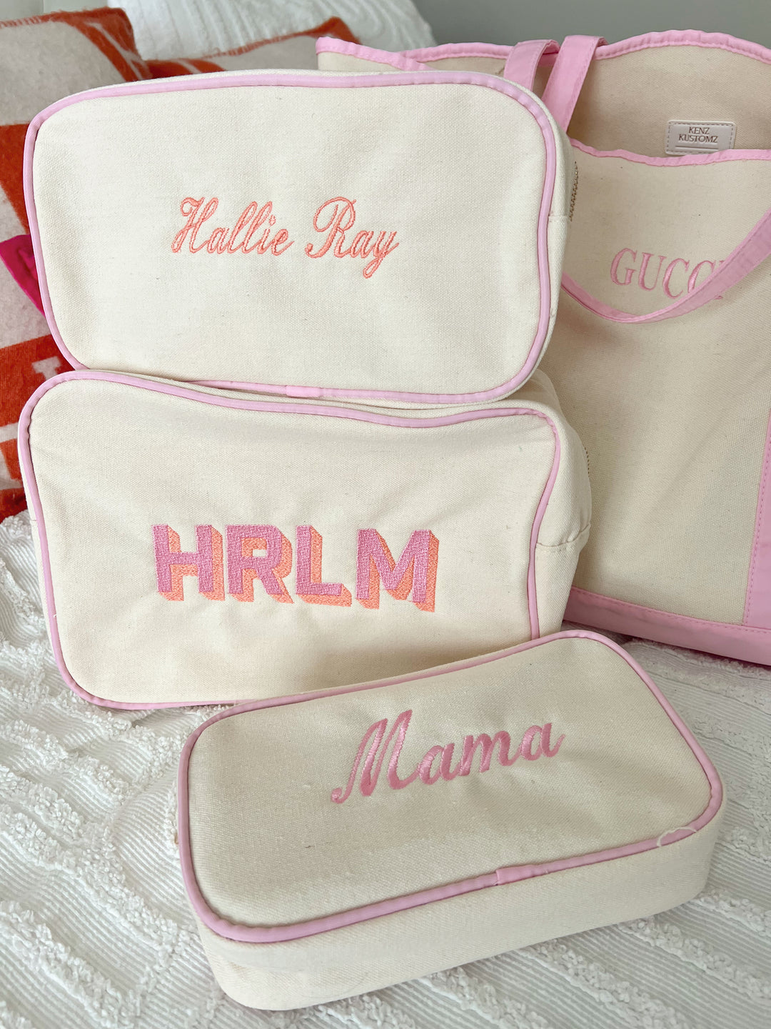 Canvas Makeup Bag Collection - PLAIN NO EMBROIDERY