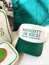 Naughty or Nice? Don't Care - Green Vintage Trucker Hat