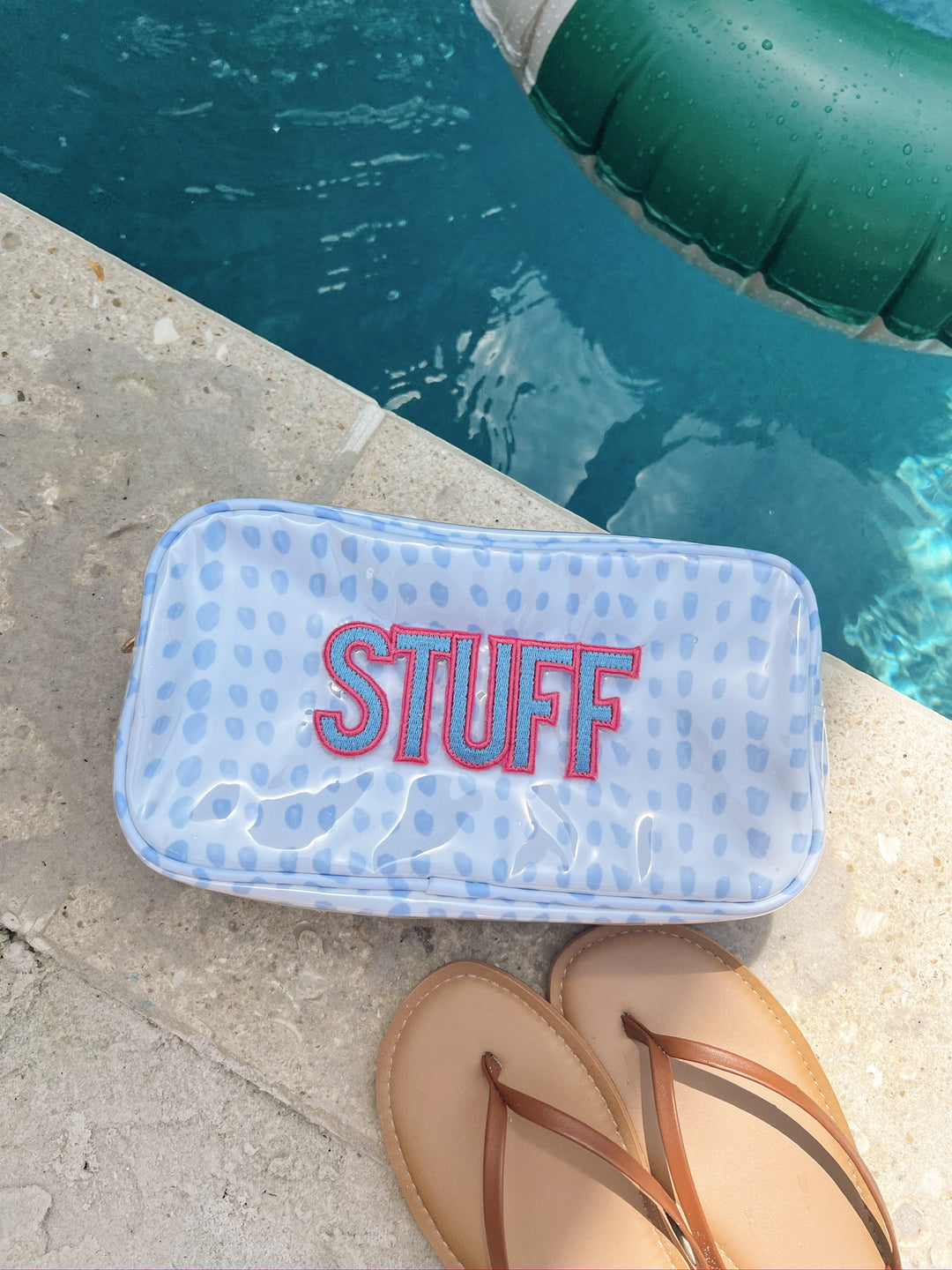 Stuff - Periwinkle Pebbles Clear Coat Large Bag