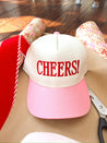 Cheers! - Pink + Red Vintage Trucker Hat