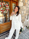 White Prosecco Pajama Set