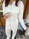 White Prosecco Pajama Set