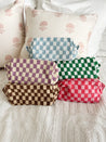 Checkered Mini Makeup Bag