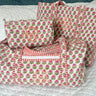 Quilted Block-Print Duffel Bag